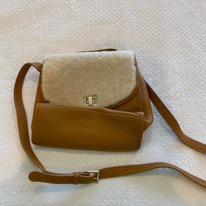 Gigi New York natural shearling crossbody bag